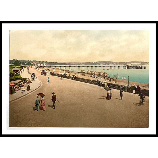 Paignton, A New Print Of A Vintage Beach Scene