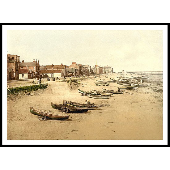 Redcar 2, A New Print Of A Vintage Beach Scene