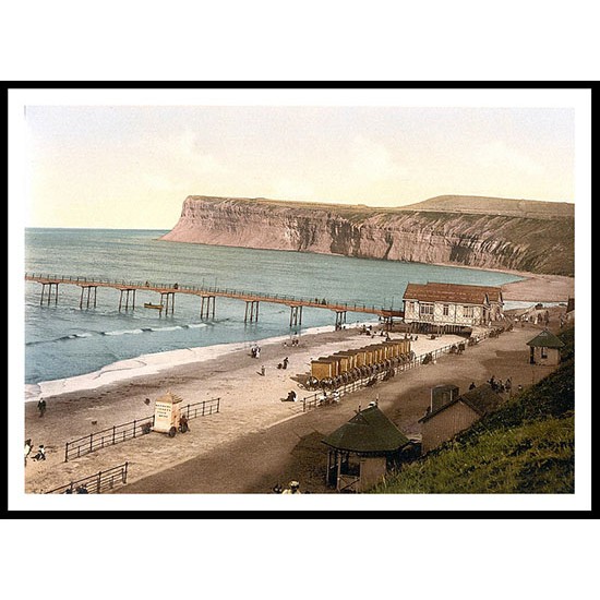 Saltburn, A New Print Of A Vintage Beach Scene