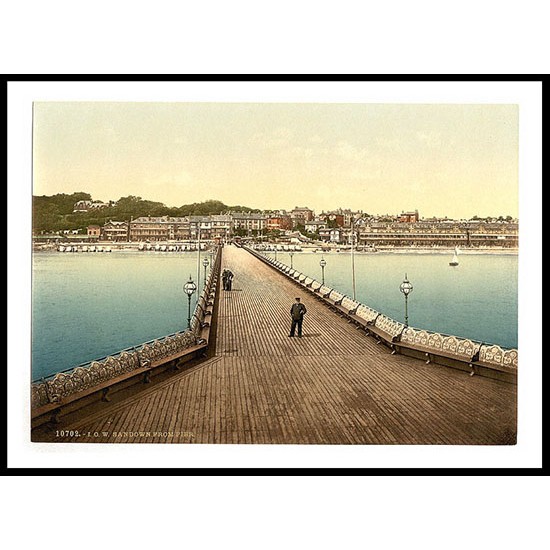 Sandown, A New Print Of A Vintage Beach Scene