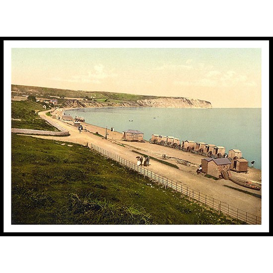 Swanage, A New Print Of A Vintage Beach Scene