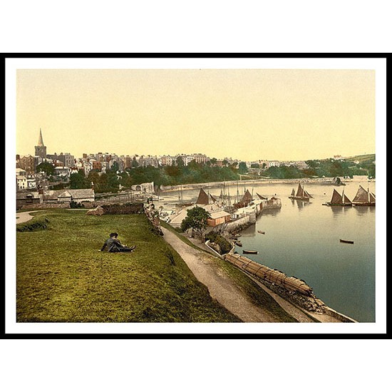 Tenby, A New Print Of A Vintage Beach Scene