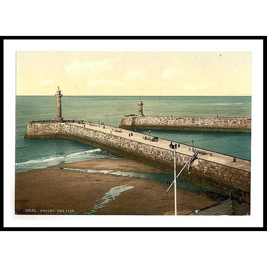 Whitby, A New Print Of A Vintage Beach Scene