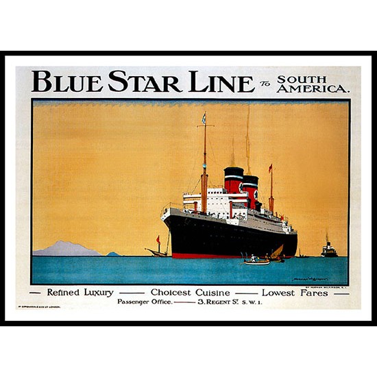 Ship-Card - 10, A New Print Of A Vintage Ship Card