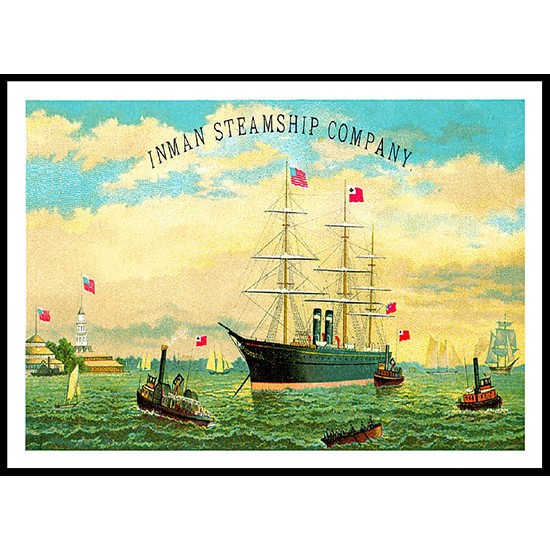 Ship-Card - 11, A New Print Of A Vintage Ship Card