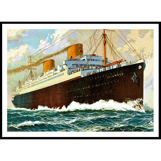 Ship-Card - 14, A New Print Of A Vintage Ship Card