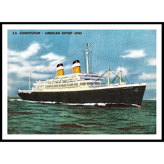 Ship-Card - 16, A New Print Of A Vintage Ship Card