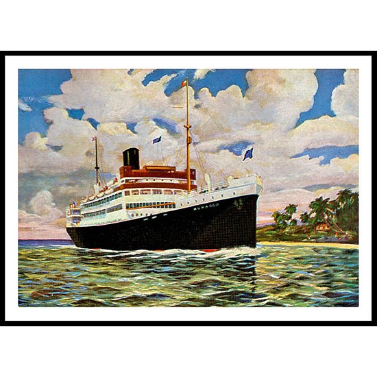 Ship-Card - 21, A New Print Of A Vintage Ship Card