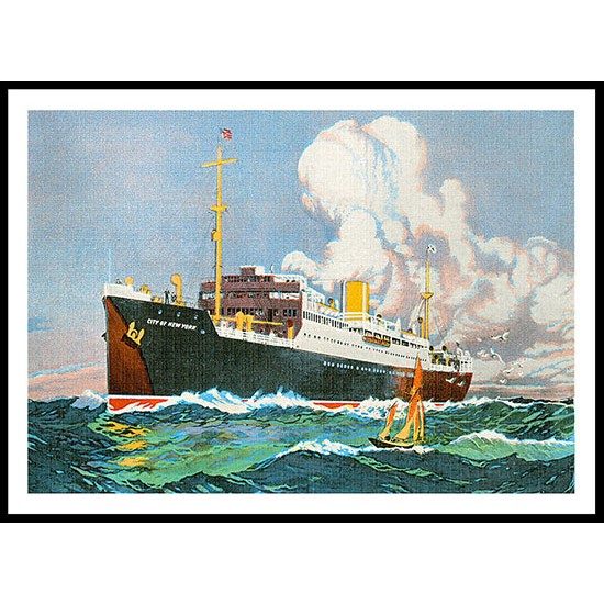 Ship-Card - 27, A New Print Of A Vintage Ship Card