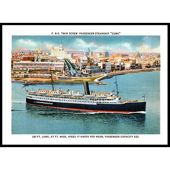 Ship-Card - 30, A New Print Of A Vintage Ship Card