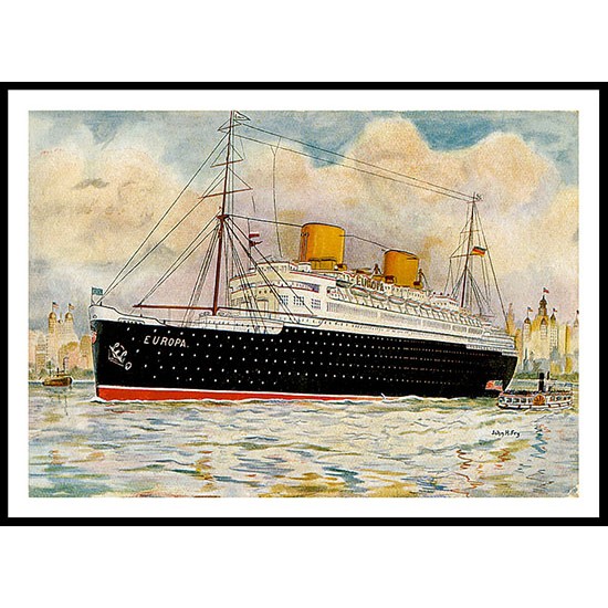 Ship-Card - 33, A New Print Of A Vintage Ship Card