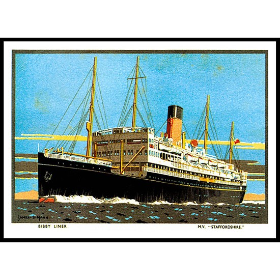 Ship-Card - 37, A New Print Of A Vintage Ship Card