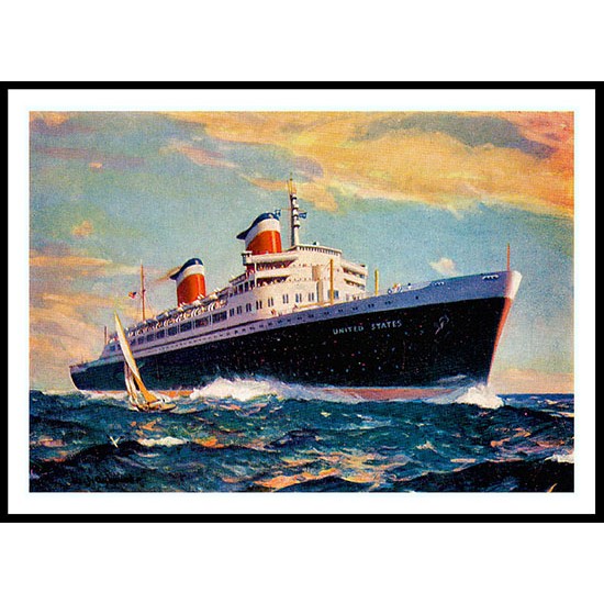 Ship-Card - 38, A New Print Of A Vintage Ship Card