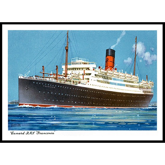 Ship-Card - 42, A New Print Of A Vintage Ship Card