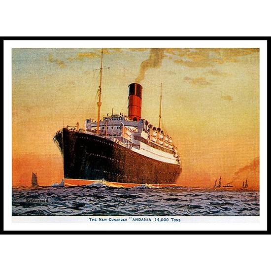 Ship-Card - 46, A New Print Of A Vintage Ship Card