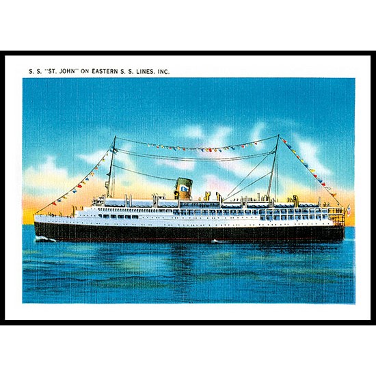 Ship-Card - 47, A New Print Of A Vintage Ship Card