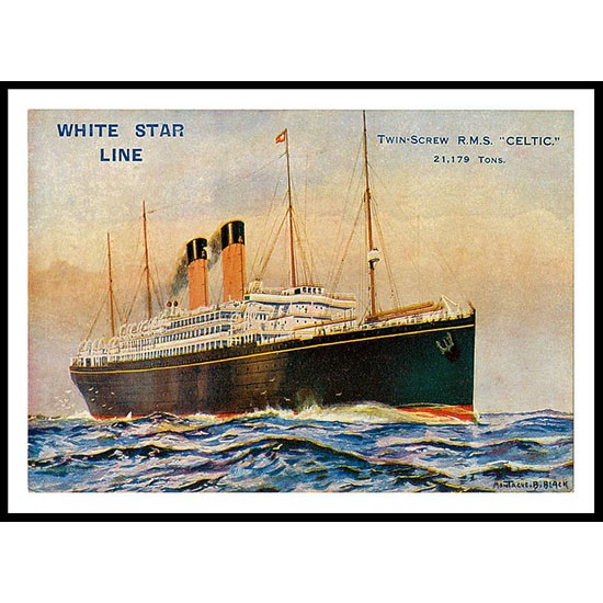 Ship-Card - 48, A New Print Of A Vintage Ship Card