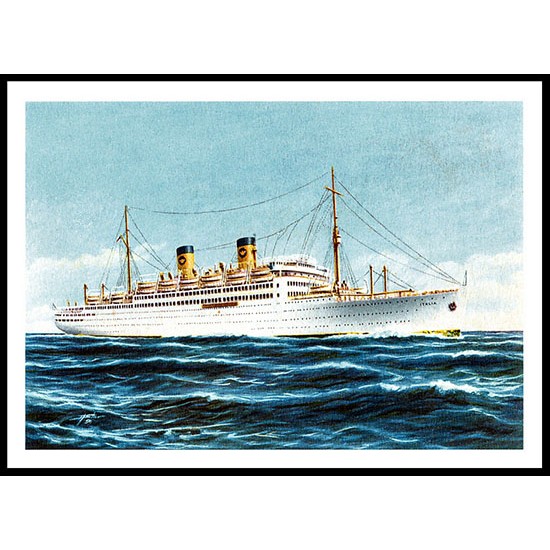 Ship-Card - 51, A New Print Of A Vintage Ship Card