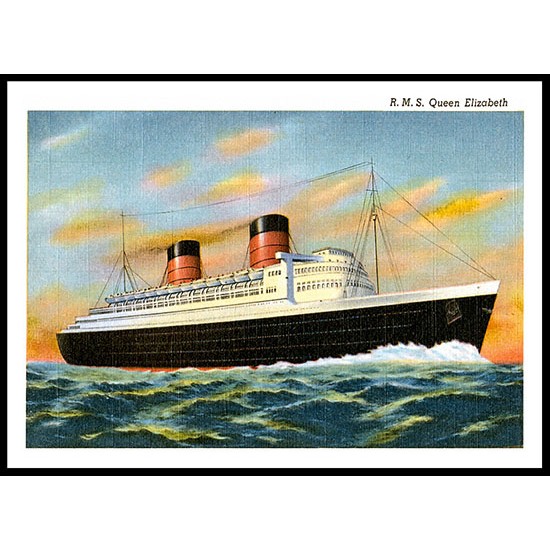 Ship-Card - 53, A New Print Of A Vintage Ship Card