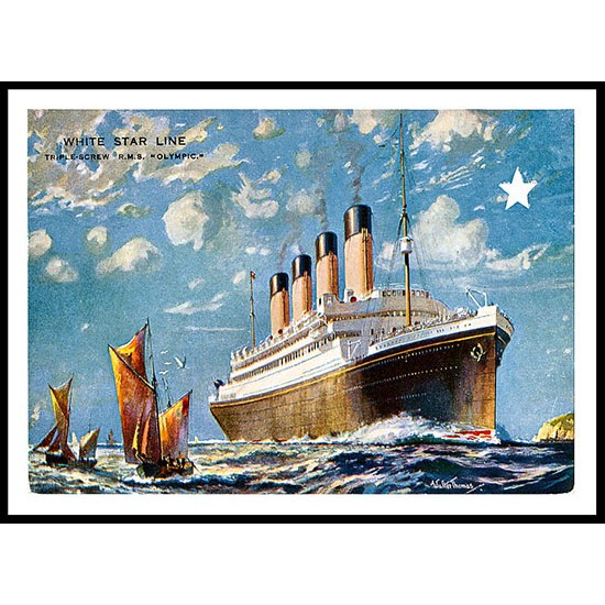 Ship-Card - 54, A New Print Of A Vintage Ship Card