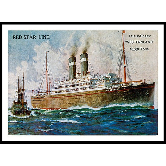 Ship-Card - 55, A New Print Of A Vintage Ship Card