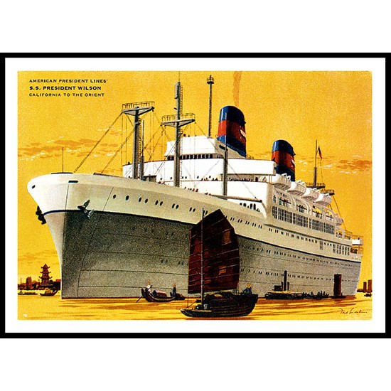 Ship-Card - 61, A New Print Of A Vintage Ship Card