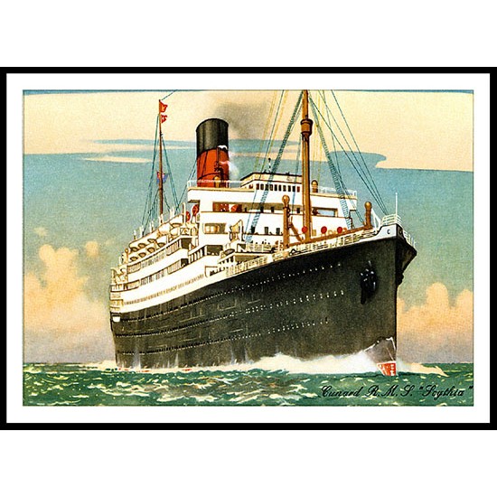 Ship-Card - 7, A New Print Of A Vintage Ship Card