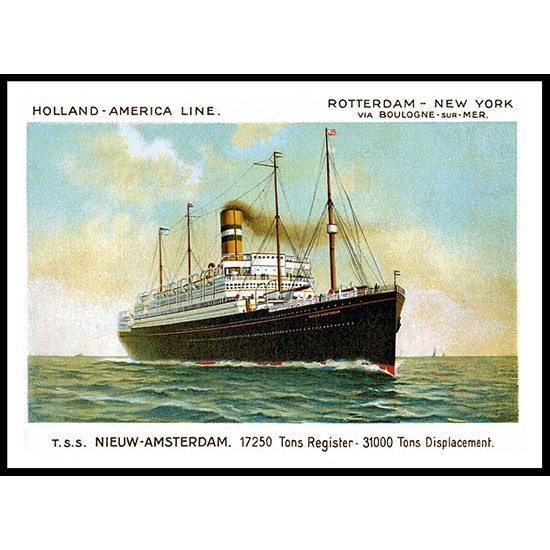 Ship-Card - 73, A New Print Of A Vintage Ship Card