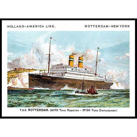 Ship-Card - 76, A New Print Of A Vintage Ship Card