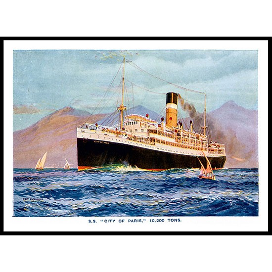 Ship-Card - 80, A New Print Of A Vintage Ship Card