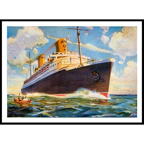 Ship-Card - 86, A New Print Of A Vintage Ship Card