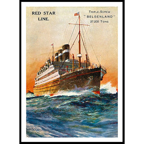 Ship-Card - 89, A New Print Of A Vintage Ship Card