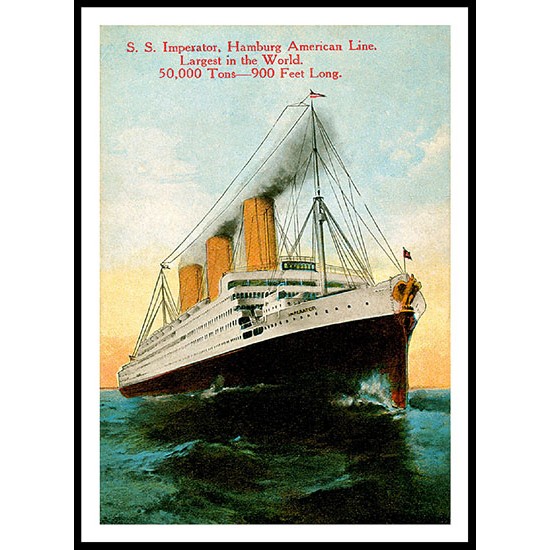 Ship-Card - 92, A New Print Of A Vintage Ship Card