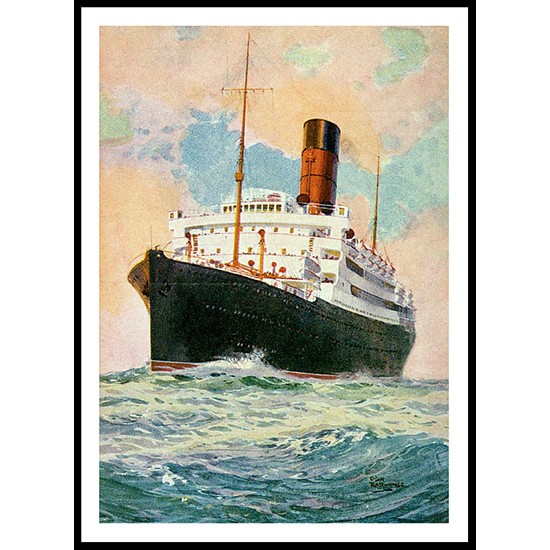 Ship-Card - 93, A New Print Of A Vintage Ship Card