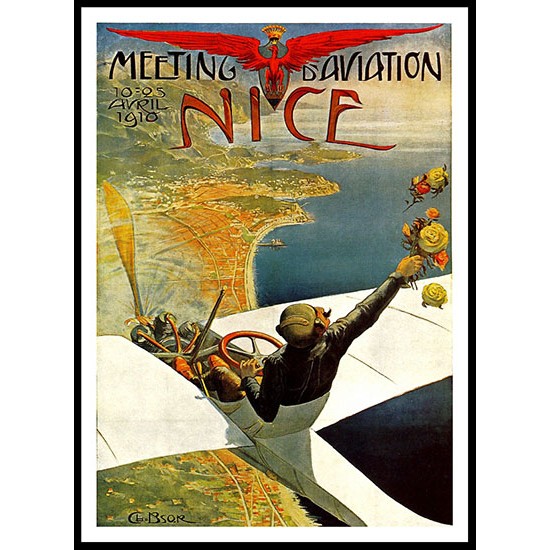 Meeting Aviation 1910, A New Print Of A Vintage Trade Card