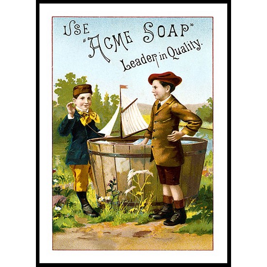 Acme Soap, A New Print Of A Vintage Trade Card