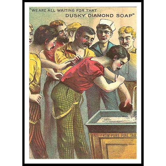 Dusky Diamond, A New Print Of A Vintage Trade Card