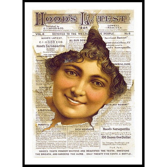 Hood's Pharmacy - 2, A New Print Of A Vintage Trade Card