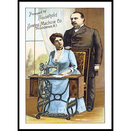 Household Sewing, A New Print Of A Vintage Trade Card