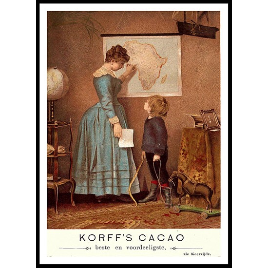 Korff's Cacao - 2, A New Print Of A Vintage Trade Card Korff's Cacao - 2, A New Print Of A Vintage Trade Card
