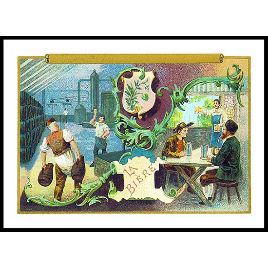 La Biere, A New Print Of A Vintage Trade Card