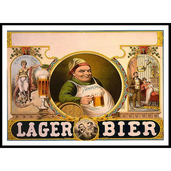 Lager Bier, A New Print Of A Vintage Trade Card