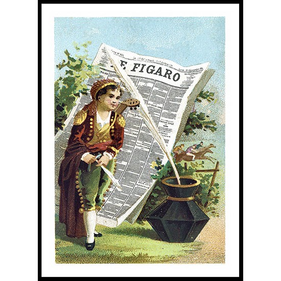 Le Figaro, A New Print Of A Vintage Trade Card