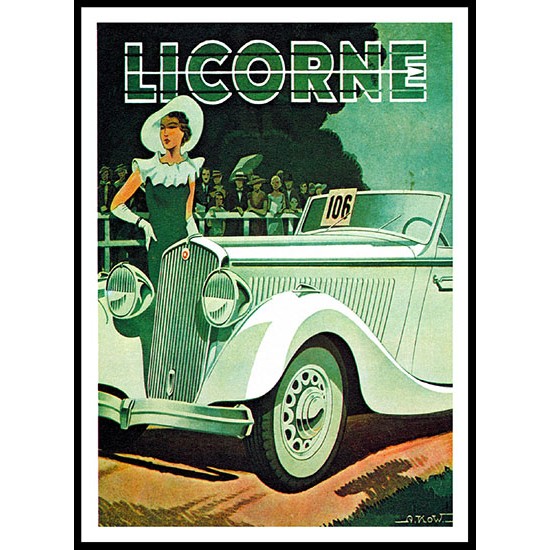 Licorne, A New Print Of A Vintage Trade Card Licorne, A New Print Of A Vintage Trade Card