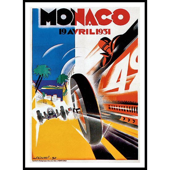 Monaco 1931, A New Print Of A Vintage Trade Card