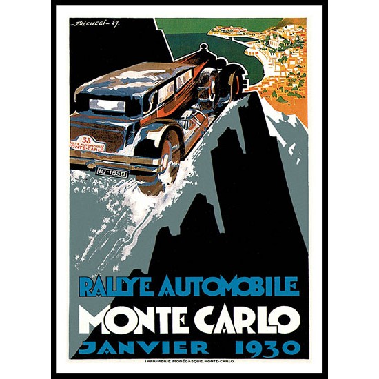 Monte Carlo 1930, A New Print Of A Vintage Trade Card