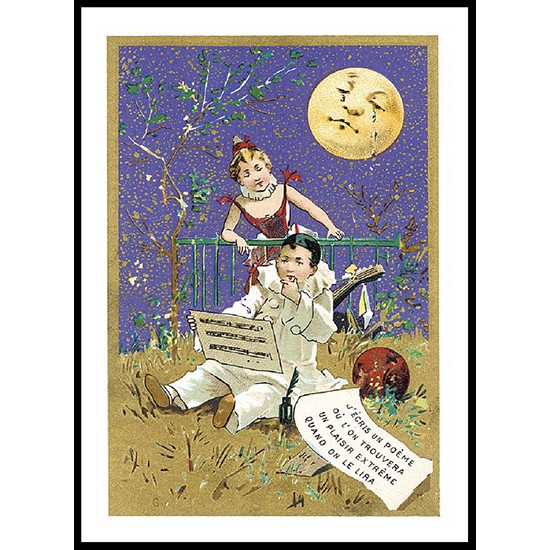 Moon, A New Print Of A Vintage Trade Card