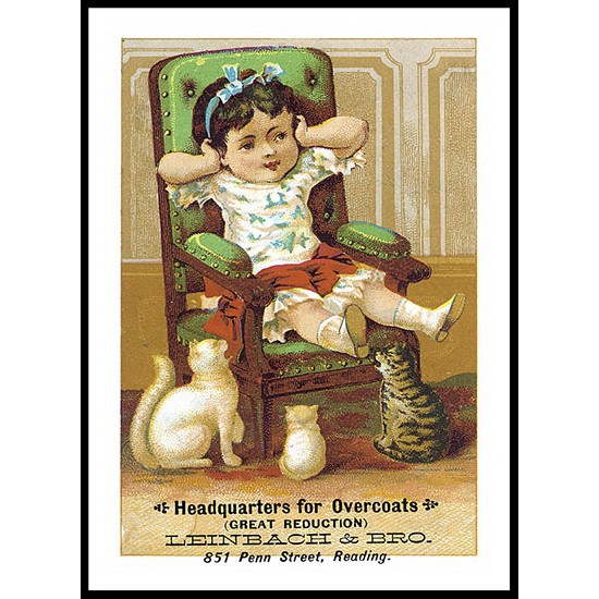 Overcoats, A New Print Of A Vintage Trade Card