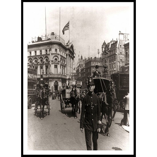 Piccadilly Circus 1895, A New Print Of A Vintage Trade Card