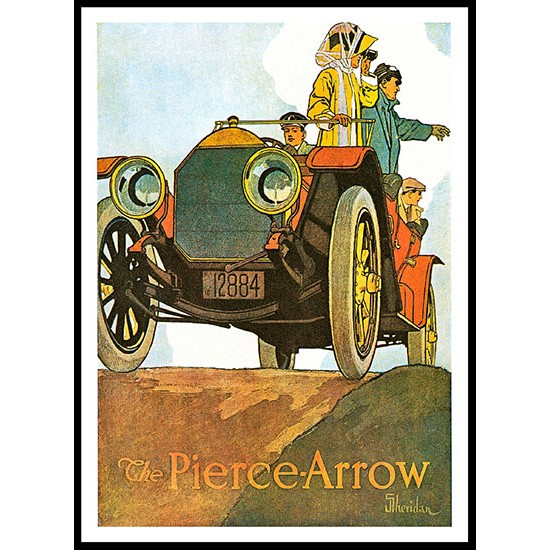 Pierce Arrow - 3, A New Print Of A Vintage Trade Card